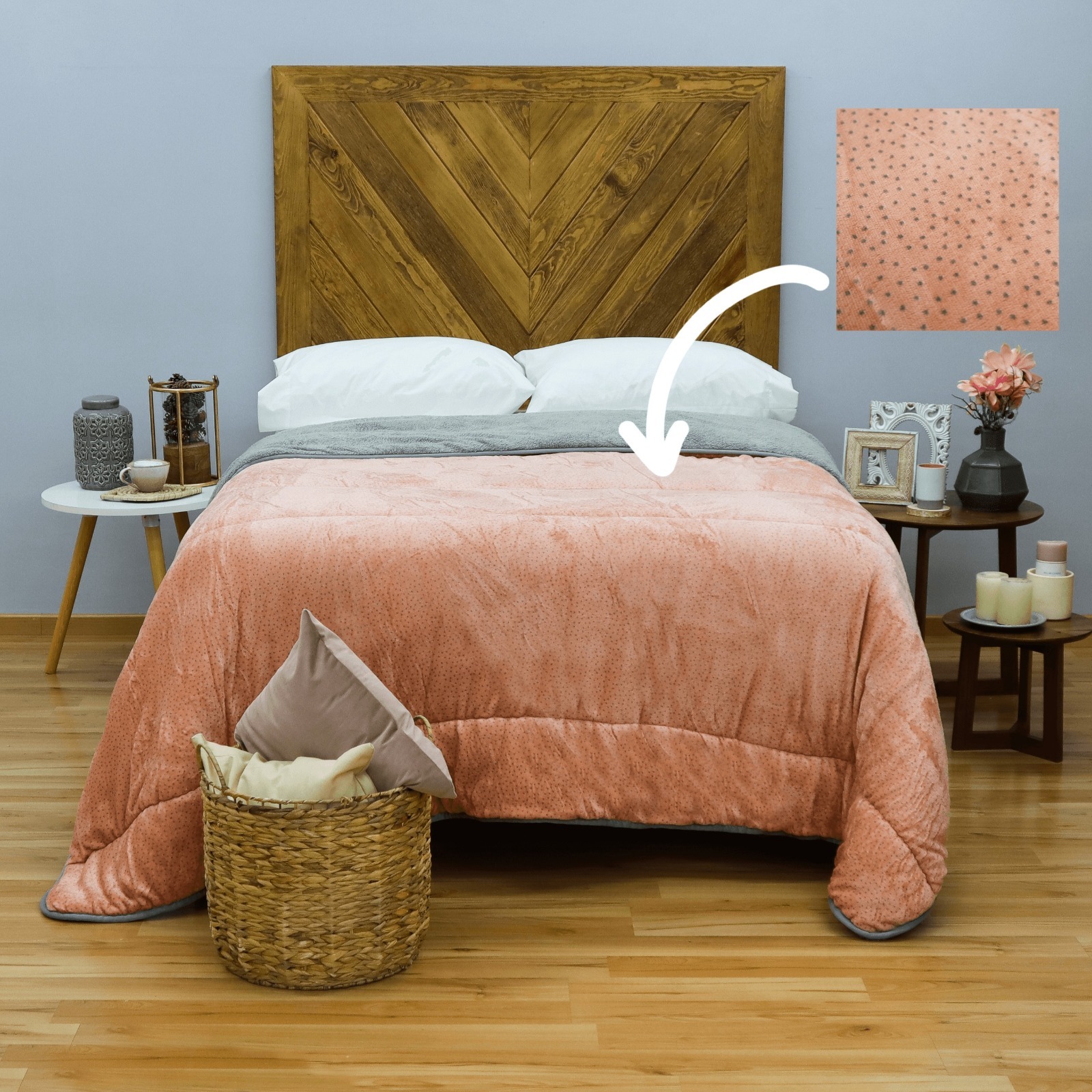 COBERTOR BORREGA DOTS